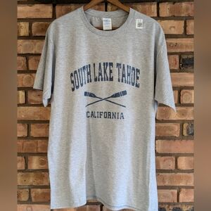 South Lake Tahoe California Men's T Shirt, Size L, NWT